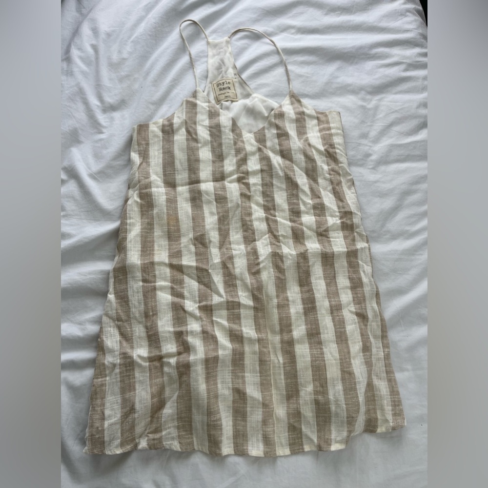 STYLE RACK Striped Linen Cotton Dress size S - Picture 5 of 7